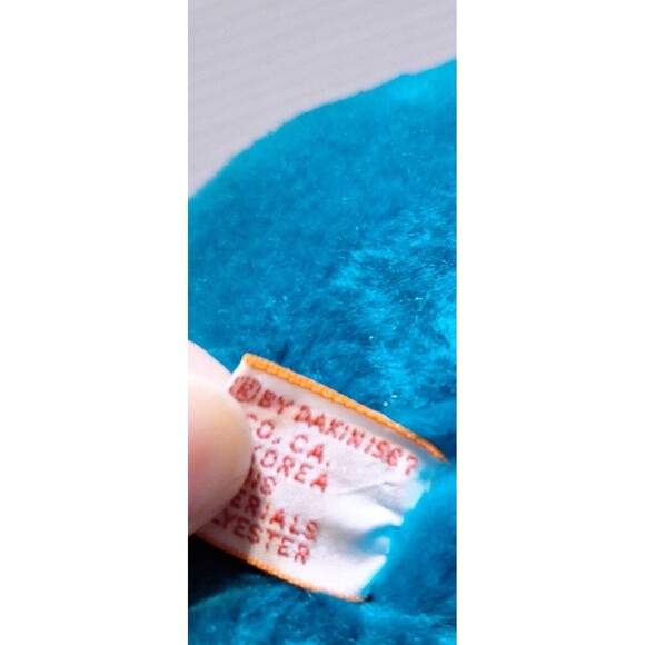 Vintage Dakin Fun Farm 1987 Dragon Plush Stuffed animal toy Turquoise Yellow - Picture 10 of 12